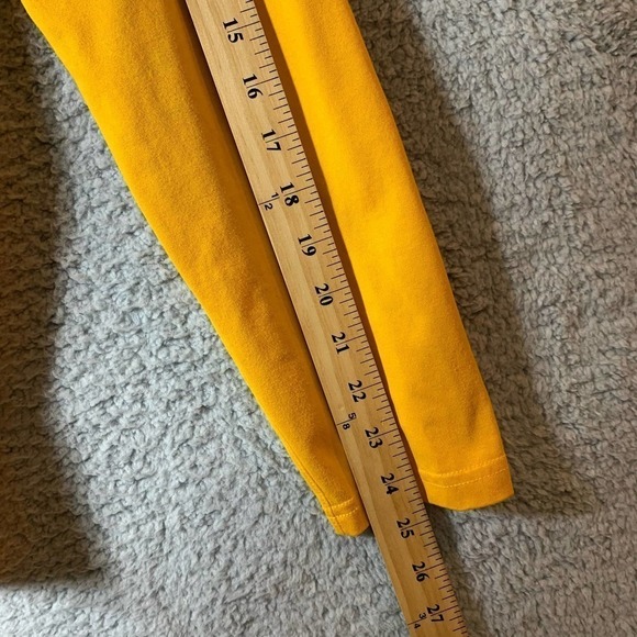 Nike Long Sleeve Tee T-Shirt Womens Large Yellow Dri-Fit Athletic Cut - Picture 5 of 7